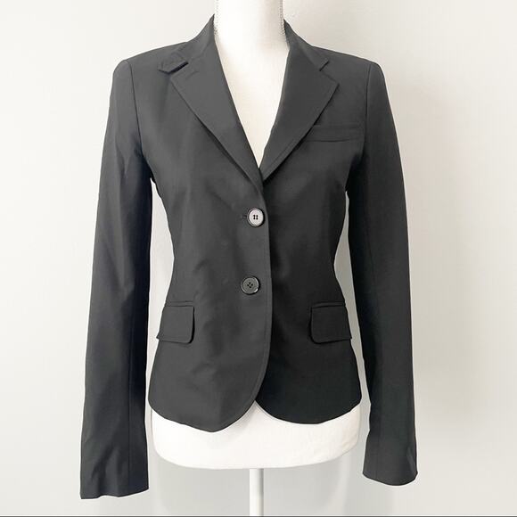 Theory black blazer two button size 4 business casual - Picture 1 of 10